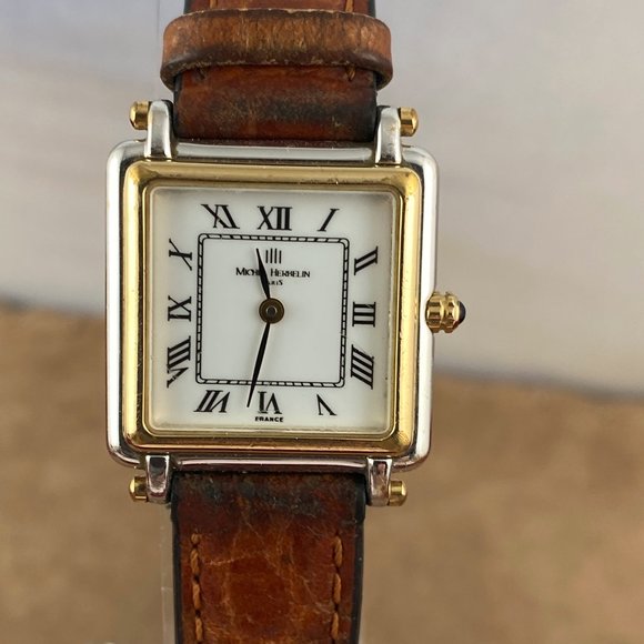Vintage Michel Herbelin Paris 2 Tone Tank Watch